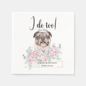 Serviette En Papier Carlin Chien Mariage Cocktail Napkins (Devant)