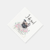 Serviette En Papier Carlin Chien Mariage Cocktail Napkins (Coin)