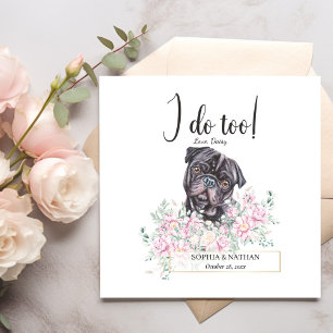 Serviette En Papier Carlin Chien Mariage Cocktail Napkins