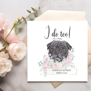 Serviette En Papier Carlin Chien Mariage Cocktail Napkins