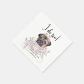Serviette En Papier Carlin Chien Mariage Cocktail Napkins (Coin)