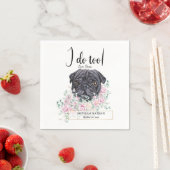 Serviette En Papier Carlin Chien Mariage Cocktail Napkins (En situation)