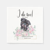 Serviette En Papier Carlin Chien Mariage Cocktail Napkins (Devant)