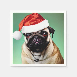 Serviette En Papier Carlin Chien Noël