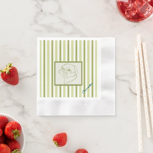 Serviette En Papier Carlin d'art en ligne personnalisable (En situation)