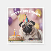 Serviette En Papier Carlin fête d'anniversaire (Devant)