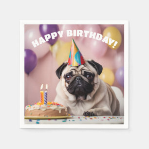 Serviette En Papier Carlin fête d'anniversaire