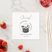 Serviette En Papier Carlin simple Chien Mariage Cocktail Napkins (En situation)