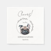 Serviette En Papier Carlin simple Chien Mariage Cocktail Napkins (Devant)