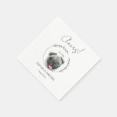 Serviette En Papier Carlin simple Chien Mariage Cocktail Napkins (Coin)