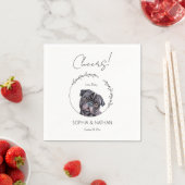 Serviette En Papier Carlin simple Chien Mariage Cocktail Napkins (En situation)