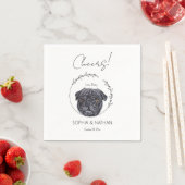 Serviette En Papier Carlin simple Chien Mariage Cocktail Napkins (En situation)