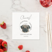 Serviette En Papier Carlin simple Chien Mariage Cocktail Napkins (En situation)