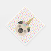 Serviette En Papier Carlin Unicorn Petite fille fête d'anniversaire (Coin)