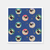 Serviette En Papier Carlins Dans Les Étoiles Motif Party Napkins (Devant)