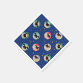 Serviette En Papier Carlins Dans Les Étoiles Motif Party Napkins (Coin)