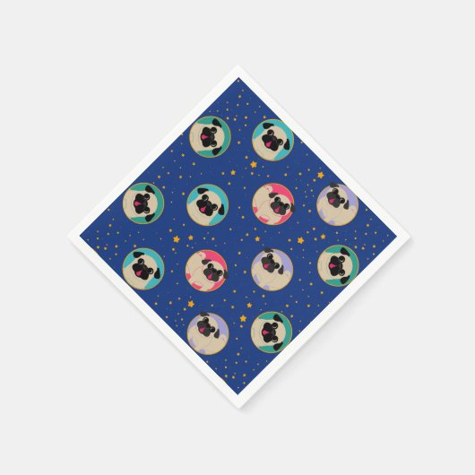 Serviette En Papier Carlins Dans Les Étoiles Motif Party Napkins (Coin)