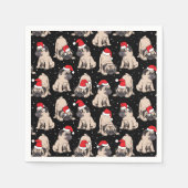 Serviette En Papier Carlins en Santa Hats Motif de Noël (Devant)