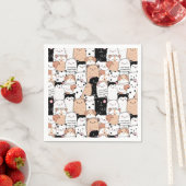 Serviette En Papier Carlins mignons (En situation)