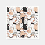 Serviette En Papier Carlins mignons (Devant)