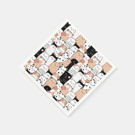 Serviette En Papier Carlins mignons (Coin)