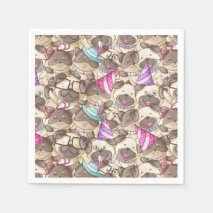 Serviette En Papier Carlins mignons