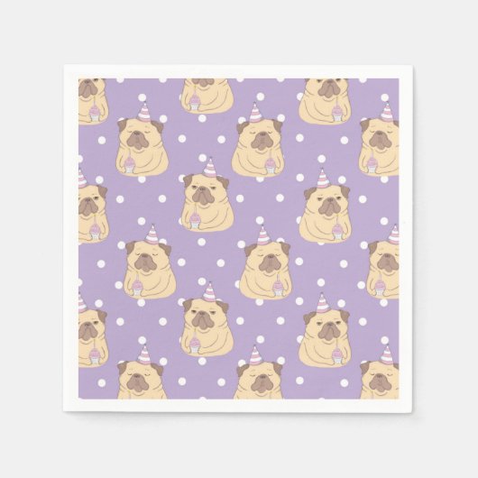 Serviette En Papier Carlins mignons (Devant)