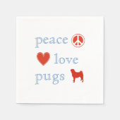 Serviette En Papier Carlins Peace Love Papier Party (Devant)