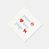 Serviette En Papier Carlins Peace Love Papier Party (Coin)