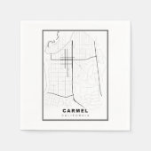 Serviette En Papier Carmel by the Sea Map (Devant)