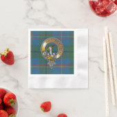 Serviette En Papier Carmichael Tartan & Badge (En situation)