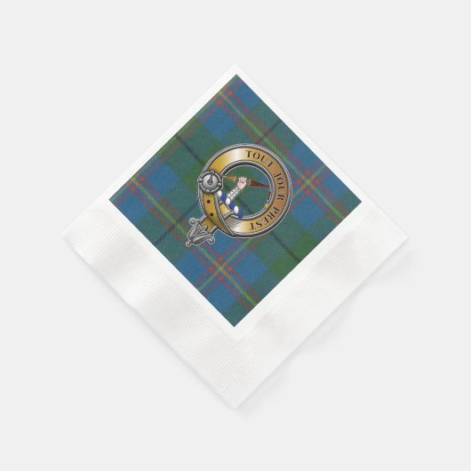 Serviette En Papier Carmichael Tartan & Badge (Coin)