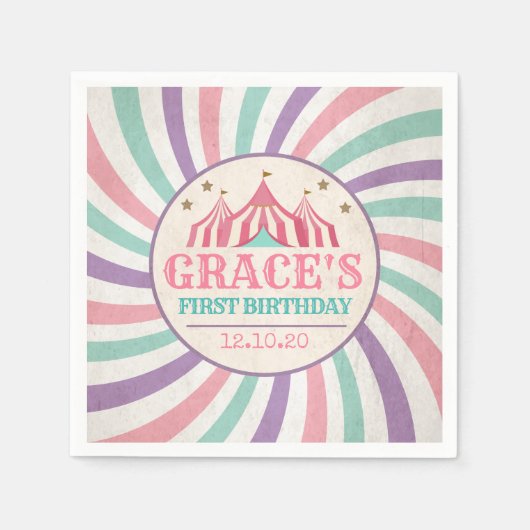 Serviette En Papier Carnaval Anniversaire de la fête Napkins (Devant)