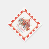 Serviette En Papier Carnaval Cirque Show & Animaux Anniversaire Napkin (Coin)