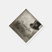 Serviette En Papier Carnaval de Steampunk Top Hat Mariage Napkin (Coin)