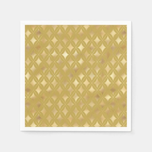 Serviette En Papier Carnaval d'or Arlequin Diamonds Papier (Devant)