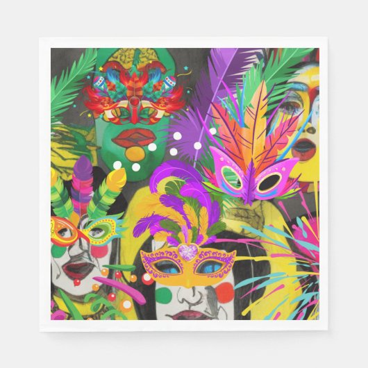 Serviette En Papier Carnaval du Brésil (Devant)