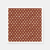 Serviette En Papier Carnaval Wine & Gold Harlequin Pattern (Devant)