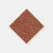 Serviette En Papier Carnaval Wine & Gold Harlequin Pattern (Coin)