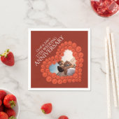 Serviette En Papier Carnelian 17e anniversaire mariage photo personnal (En situation)
