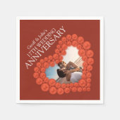 Serviette En Papier Carnelian 17e anniversaire mariage photo personnal (Devant)