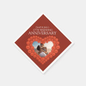 Serviette En Papier Carnelian 17e anniversaire mariage photo personnal (Coin)