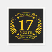 Serviette En Papier Carnelian Gemstone mariage anniversaire 17 ans (Devant)