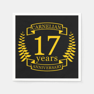 Serviette En Papier Carnelian Gemstone mariage anniversaire 17 ans