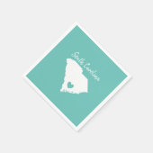 Serviette En Papier Caroline du Sud Accueil Carte de l'État Amour Form (Coin)