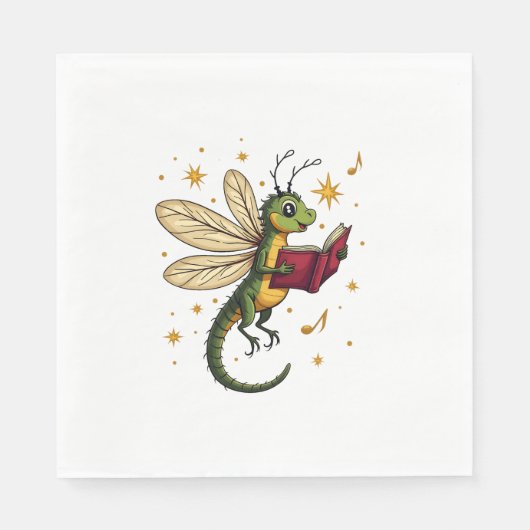 Serviette En Papier Caroling Dragonfly (Devant)