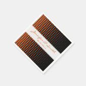 Serviette En Papier Carotte Orange Pois moderne Noir (Coin)