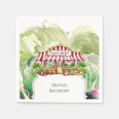 Serviette En Papier Carottes colorées Farmers Marché Anniversaire (Devant)