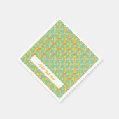 Serviette En Papier Carottes de lapin de Pâques Texte personnalisé Jar (Coin)