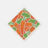 Serviette En Papier Carottes funky ! (Coin)